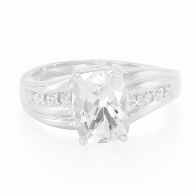 Goshenite Silver Ring