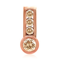 9K SI1 Argyle Rose De France Diamond Gold Pendant