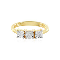 I3 (J) Diamond Silver Ring
