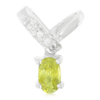 Cuprian Tourmaline Silver Pendant