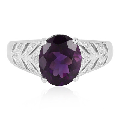 Siberian Amethyst Silver Ring