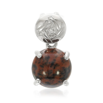 Mahogany Obsidian Silver Pendant