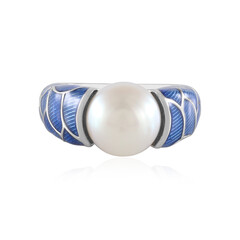 White Freshwater Pearl Silver Ring (Adela Silber)