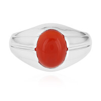 Red Onyx Silver Ring