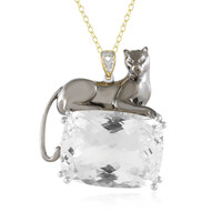 White Quartz Silver Necklace (Gems en Vogue)
