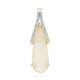 18K Brazilian White Opal Gold Pendant