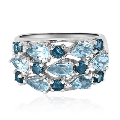 Sky Blue Topaz Silver Ring