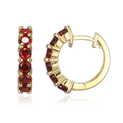 Mozambique Garnet Silver Earrings