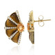 14K Mandarin Garnet Gold Earrings (CIRARI)
