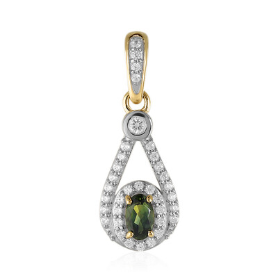 9K Green Queensland Sapphire Gold Pendant (Mark Tremonti)