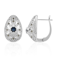 Blue Sapphire Silver Earrings (Annette classic)