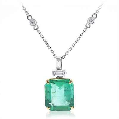 18K Colombian Emerald Gold Necklace (CIRARI)