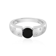 Black Tourmaline Silver Ring