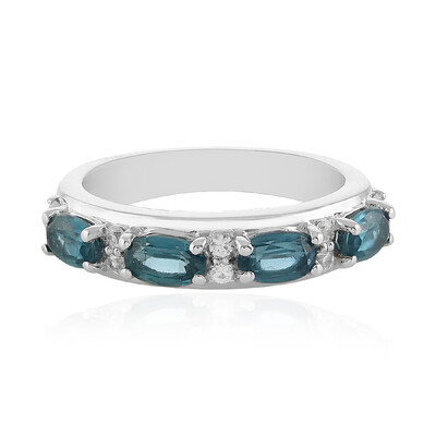 Teal Kyanite Silver Ring