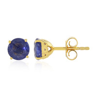 Madagascar Blue Sapphire Silver Earrings