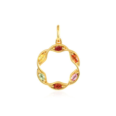Fancy Sapphire Silver Pendant