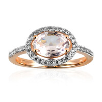 9K Unheated Pink Beryl Gold Ring