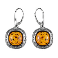 Baltic Amber Silver Earrings
