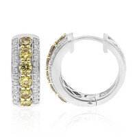 14K SI Green Diamond Gold Earrings (CIRARI)