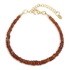 Tanzanian Orange Kyanite Silver Bracelet