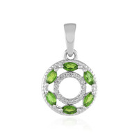 Russian Diopside Silver Pendant
