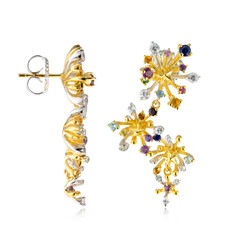 Blue Sapphire Silver Earrings (Gems en Vogue)