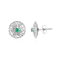9K Brazilian Emerald Gold Earrings (Ornaments by de Melo)