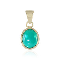 9K Green Ethopian Opal Gold Pendant