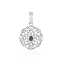 I2 Green Diamond Silver Pendant