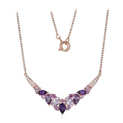 Zambian Amethyst Silver Necklace