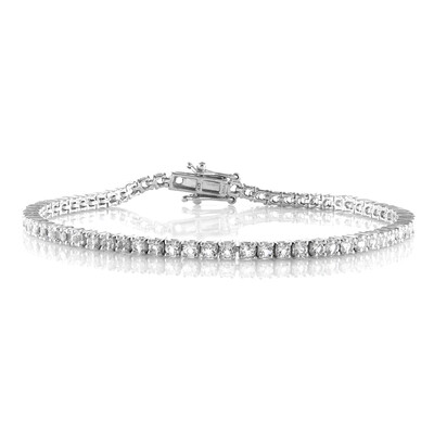 White Topaz Silver Bracelet