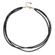 Black Spinel Silver Necklace