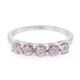 Unheated Ceylon Purple Sapphire Silver Ring