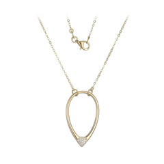 Zircon Silver Necklace (Adela Silber)