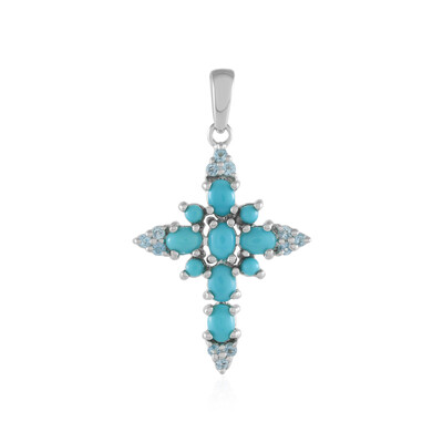 Sleeping Beauty Turquoise Silver Pendant