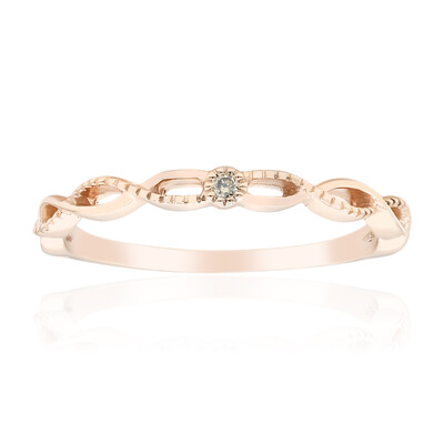 9K SI1 Argyle Rose De France Diamond Gold Ring (Annette)