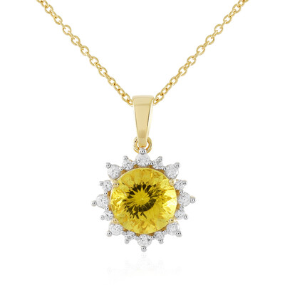 Golden Apatite Silver Necklace