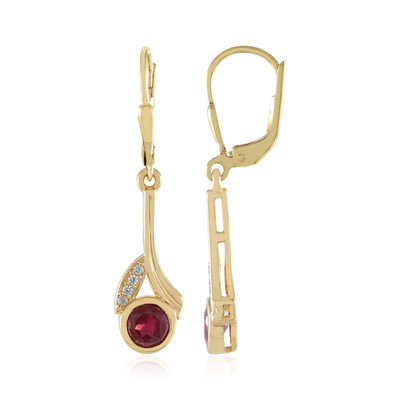 Madagascar Ruby Silver Earrings
