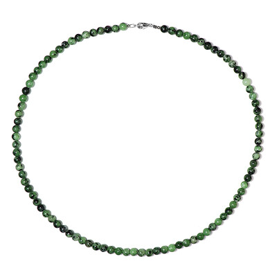 Ruby in Zoisite Silver Necklace