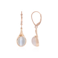 9K Cats Eye Moonstone Gold Earrings (KM by Juwelo)
