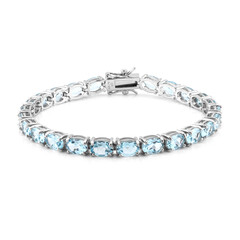 Sky Blue Topaz Silver Bracelet