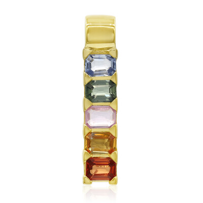 Fancy Sapphire Silver Pendant (MONOSONO COLLECTION)
