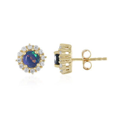 Mezezo Opal Silver Earrings (Adela Silber)