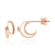 9K SI1 Argyle Rose De France Diamond Gold Earrings (Annette)