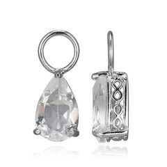 White Topaz Silver Earrings