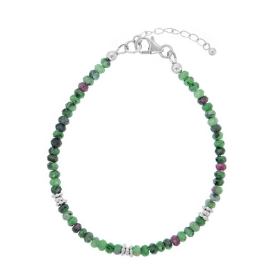 Ruby in Zoisite Silver Bracelet