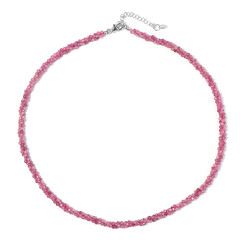 Pink Tourmaline Silver Necklace
