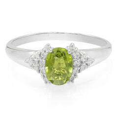 Cuprian Tourmaline Silver Ring