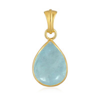 Brazilian Aquamarine Silver Pendant (Bali Barong)