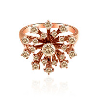 14K SI1 Argyle Rose De France Diamond Gold Ring